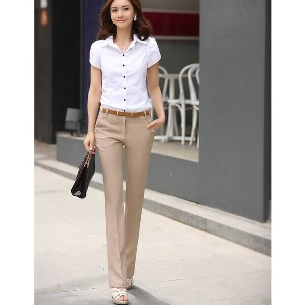 Shop Plus Size Trousers Women Pants 2018 Spring Summer Casual Ol Formal Harem Pants Women Office Dress Pants Flare Trousers Overstock 27111897,English Bulldog Short Fat Bulldog