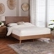 preview thumbnail 21 of 31, Jiro Platform Bed - Mid-Century Modern Wood Bed Frame with Panel Headboard and Angled Legs for Bedroom or Guest Room Queen