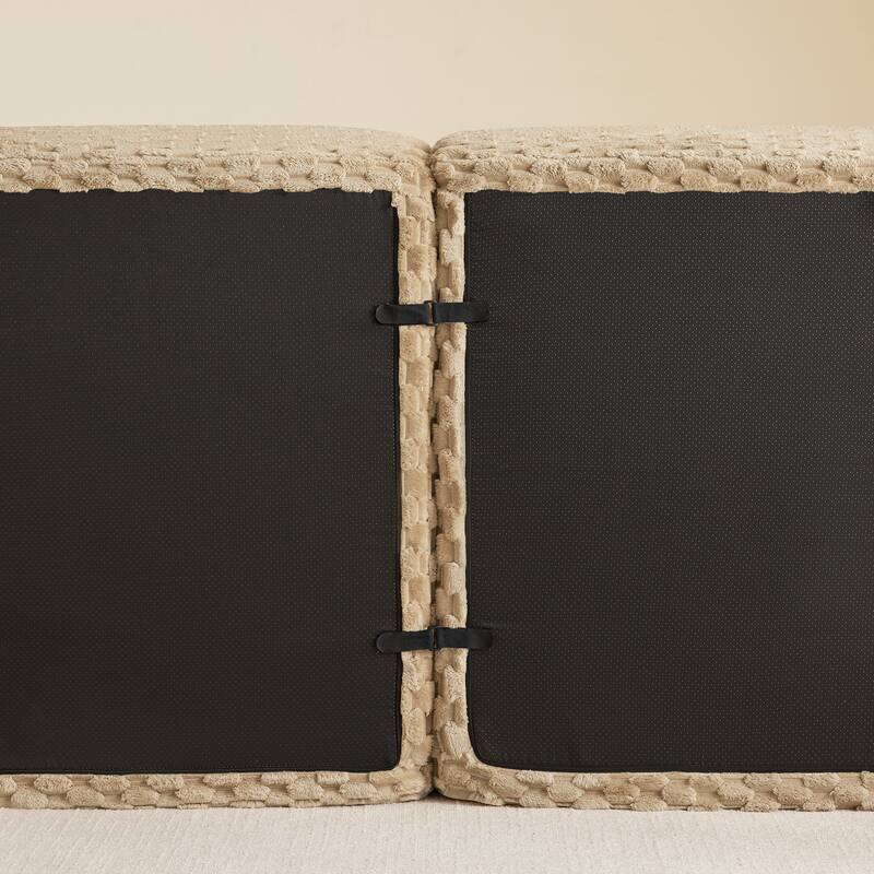 Roomfitters 82" Modular L-Shape Flannelette Sectional, No Assembly Boneless Cloud Sofa