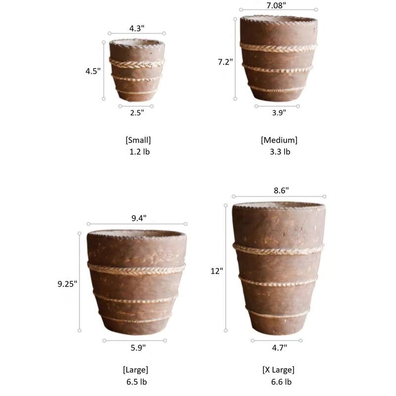 RusticReach Tasha Red Terracotta Planter - [C]-Large