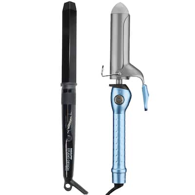 Babyliss Pro Nano Titanium Spring Curling Iron 3/4" up to 450° + BaByliss Pro Studio Design Series 1.25 Inch Crimpcurl #BCI005UC