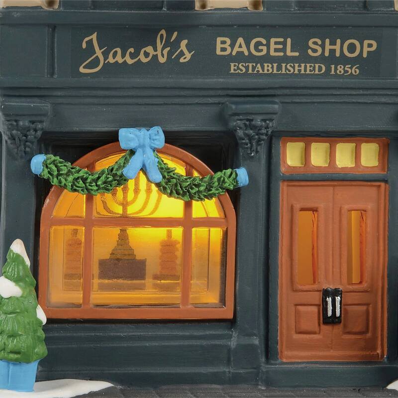 Department 56 Christmas In The City Jacob's Bagel Shop Lighted Building - 6015594
