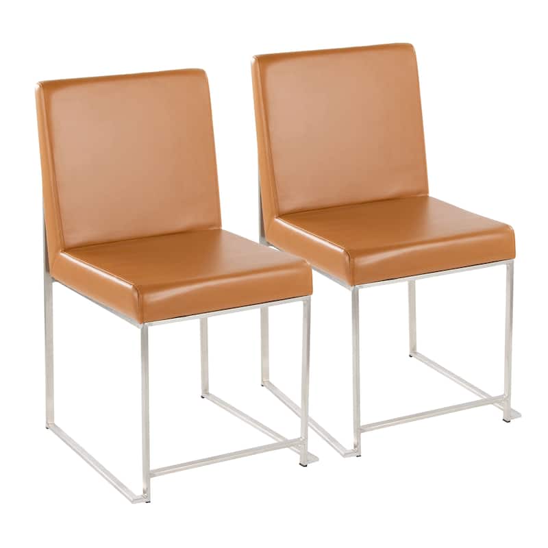 Silver Orchid Forrest High Back Stainless Steel Dining Chair (Set of 2)