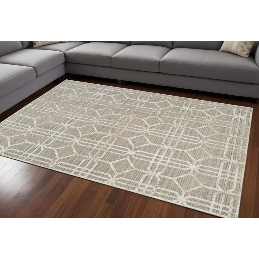 Bicus Distressed Abstract Modern Stain Resistant Durable Area Rug By HomeRoots