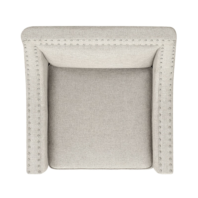 Erica Accent Armchair with Chrome Nailhead Trim
