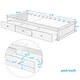 preview thumbnail 9 of 23, Space-Saving Twin Size Platform Storage Bed with 3 Drawers - Pine Wood Frame, Available in 3 Colors