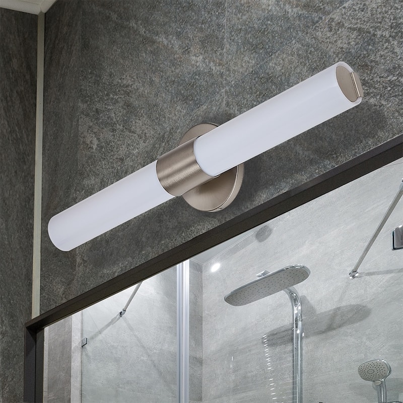 Cylinder LED bathroom & vanity light mount with transulucent acrylic 18W