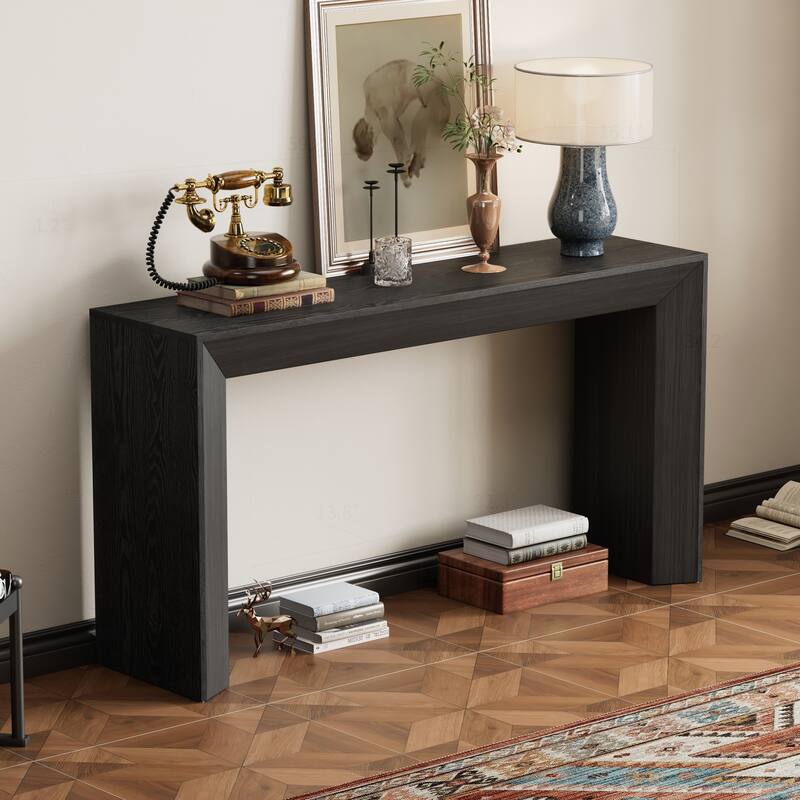 Versatile Elegant Console Table with Quality Wood Veneer - Black