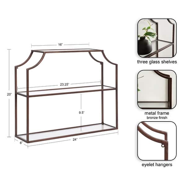 dimension image slide 5 of 8, Kate and Laurel Ciel 4-tier Wall Shelf