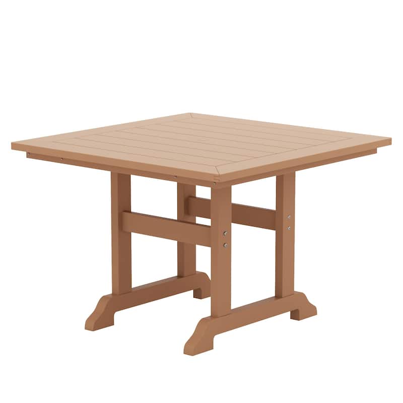 Shoreside 5-Piece Square Poly Eco-Friendly All Weather Outdoor Dining Set with Armchairs