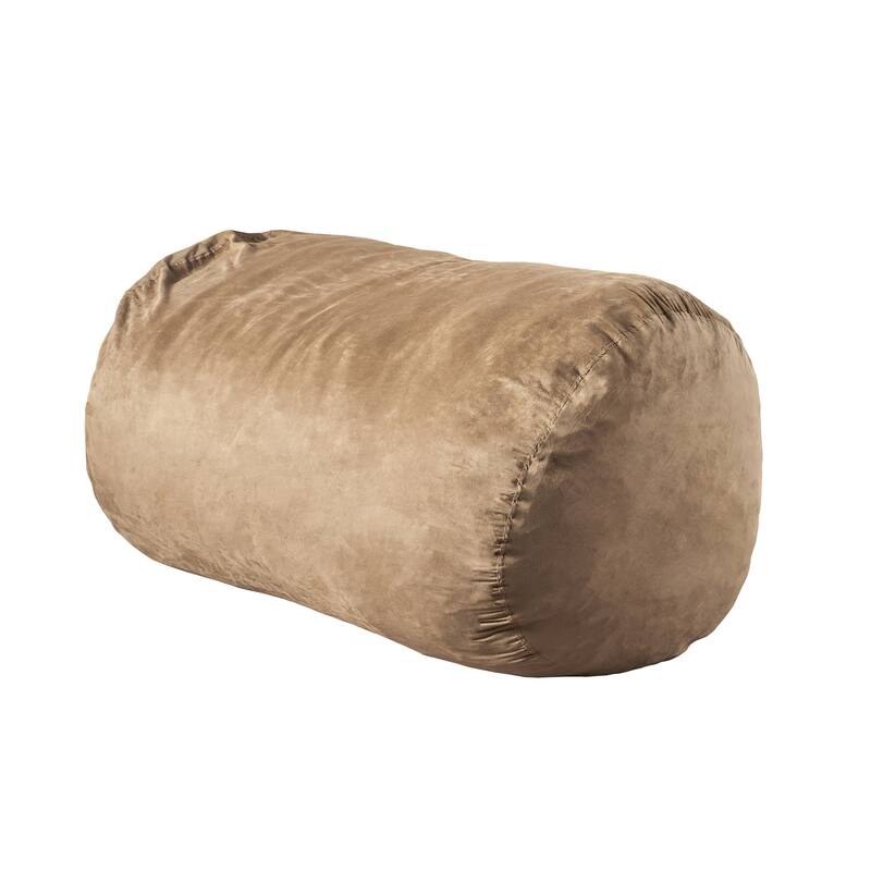 Comfortable Suede Cylindrical Bean Bag for Relaxation and Style