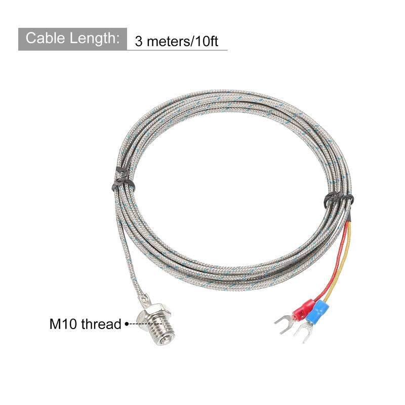 Temperature Sensor M10 Thermocouple J Type 10ft 0 - 750 Celsius Degree ...