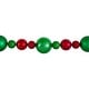 6' Red and Green 3-Finish Shatterproof Ball Christmas Garland - Bed ...