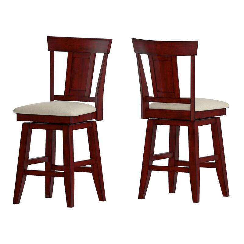Eleanor Panel Back Wood Swivel Chair by iNSPIRE Q Classic