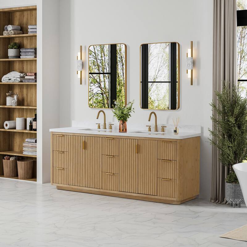 Miseno MV-NM-CADI84-LWT Cadiz 84" Free Standing Double Basin Vanity