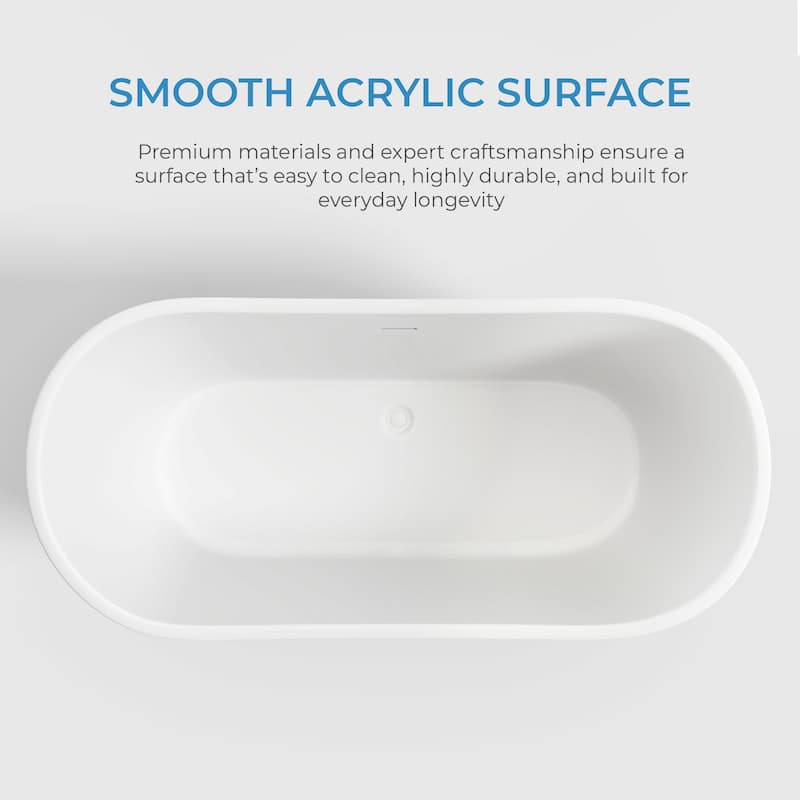 OVE Herschel 60-inch Free-Standing Bathtub in Matte Black