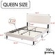 preview thumbnail 57 of 59, alazyhome Upholstered Platform Bed Frame with Button Tufting Headboard