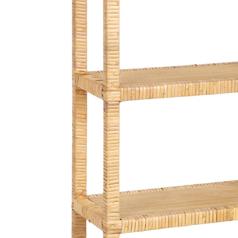 Kate and Laurel Rahmati Rattan Wall Shelf