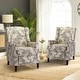 preview thumbnail 4 of 63, HULALA HOME Damaris Mid-Century Modern Manual Pushback Recliner with Wingback Design Set of 2 INDIGO