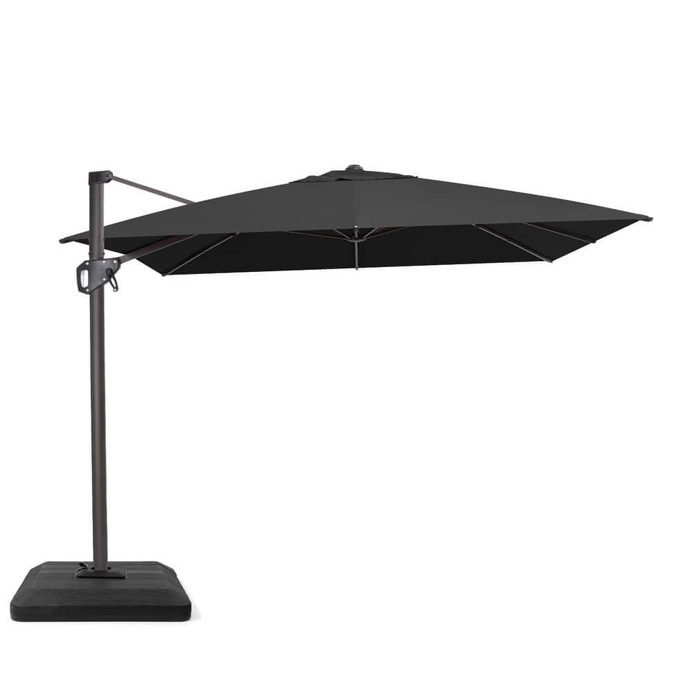 VredHom Patio Outdoor 9 x 11 FT Cantilever-Offset Aluminum Umbrella with Premium Weight Base