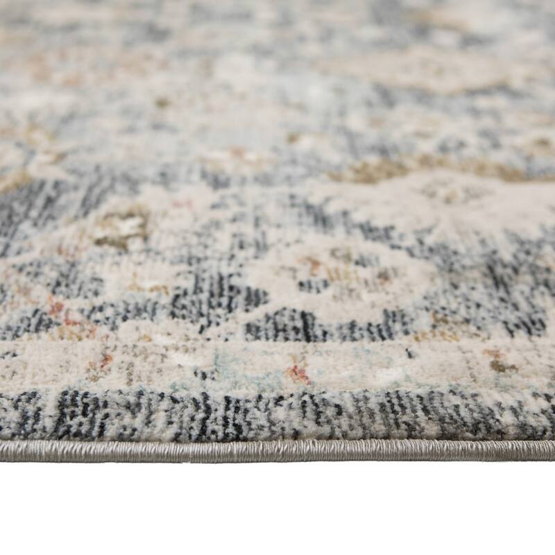 HomeRoots Medallion Transitional Rectangle Area Rug - 39.00 in. x 24.00 in. x 0.30 in.