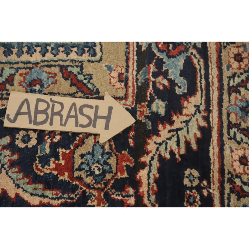 Hand Knotted Oriental 100% Wool Carpet Traditional Floral Oranges & Rust Tabriz Area Rug - 10' 7'' X 7' 8''