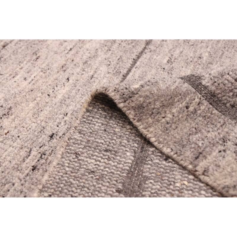 ECARPETGALLERY Hand-knotted Tangier Grey Wool Rug - 5'5 x 7'5