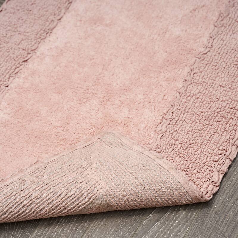 Laura Ashley Ruffle Border Pure Cotton Bath Rugs