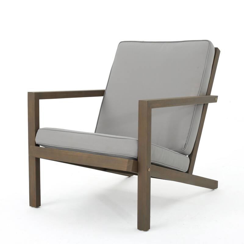 Leah Outdoor 6-Seater Acacia Wood Chat Set by Christopher Knight Home
