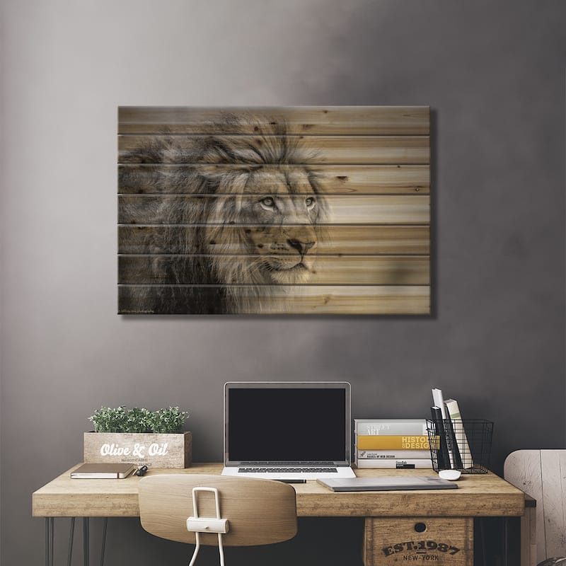 His Majesty.... Print On Wood by Jeffrey C. Sink - Multi-Color