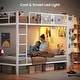 preview thumbnail 18 of 16, Metal Bunk Bed Twin Over Twin with Hall Tree 4 Storage Drawers