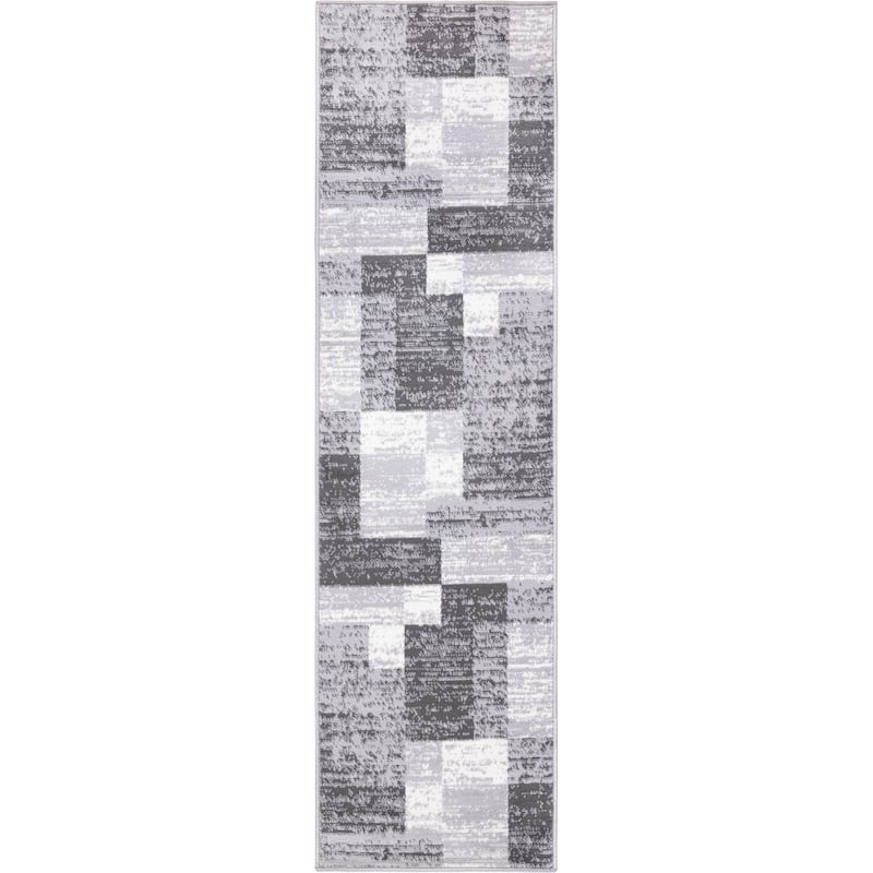 World Rug Gallery Modern Geometric Boxes Area Rug