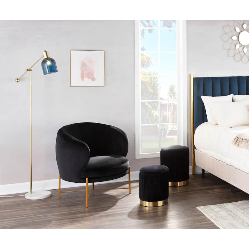 Chloe Upholstered Accent Chair with Metal Legs
