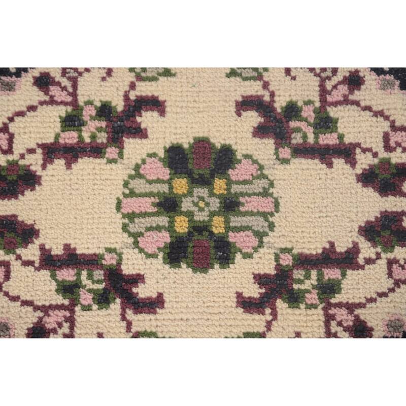 Pink Heriz Serapi Oriental Runner Rug Wool Carpet - 2'7"x 7'11"
