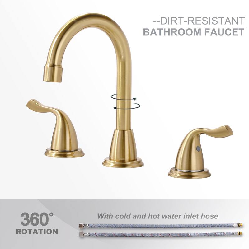 WOWOW 8 Inch Widespread Bathroom Faucet in Morden