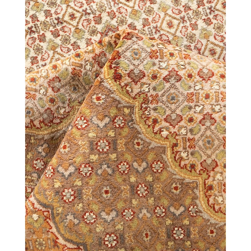 Overton Hand Knotted Wool Vintage Inspired Traditional Mogul Red Area Rug - 8 x 10