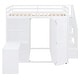 preview thumbnail 3 of 14, Full Size Kids Bed Bunk Bed with Wardrobe,Desk and Shelves