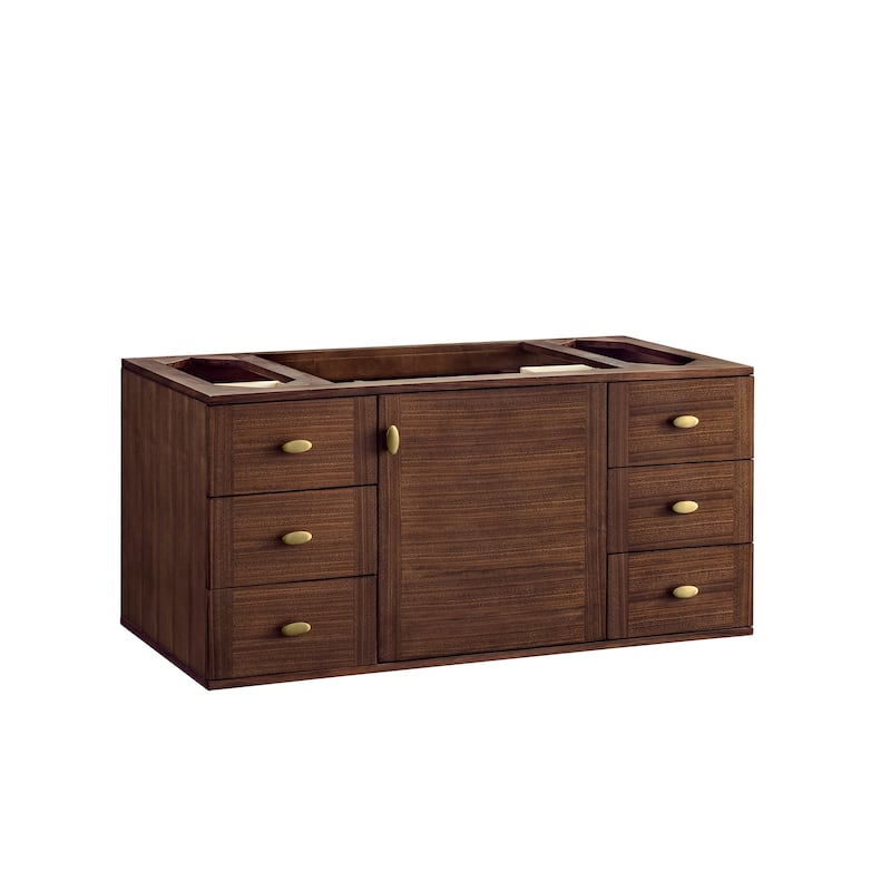 James Martin Vanities Amberly 48" Single Vanity, Mid-Century Walnut