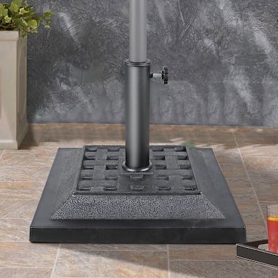 17.3" Square Resin Market Umbrella Base Stand