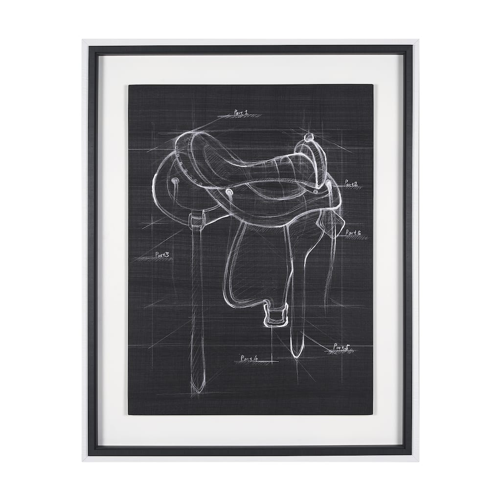 Horse Seat Black II Framed Art Print