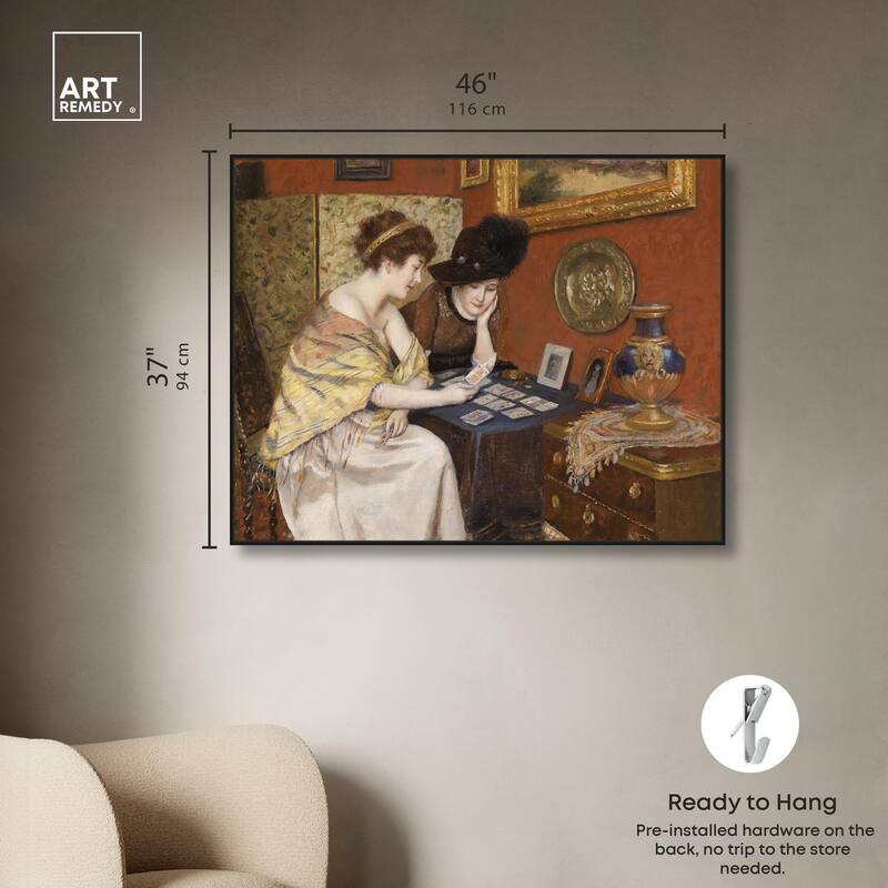 Reading the Cards Canvas by Art Remedy