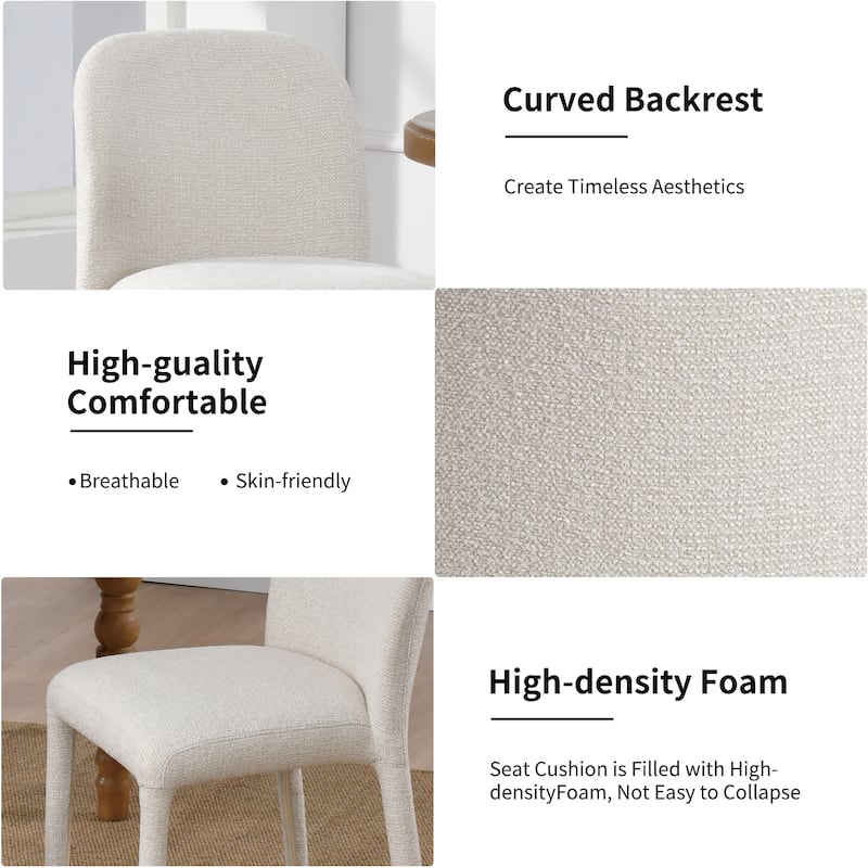 Modern 18" W Upholstered Dining Chair Fully Assembly Design Iron Legs