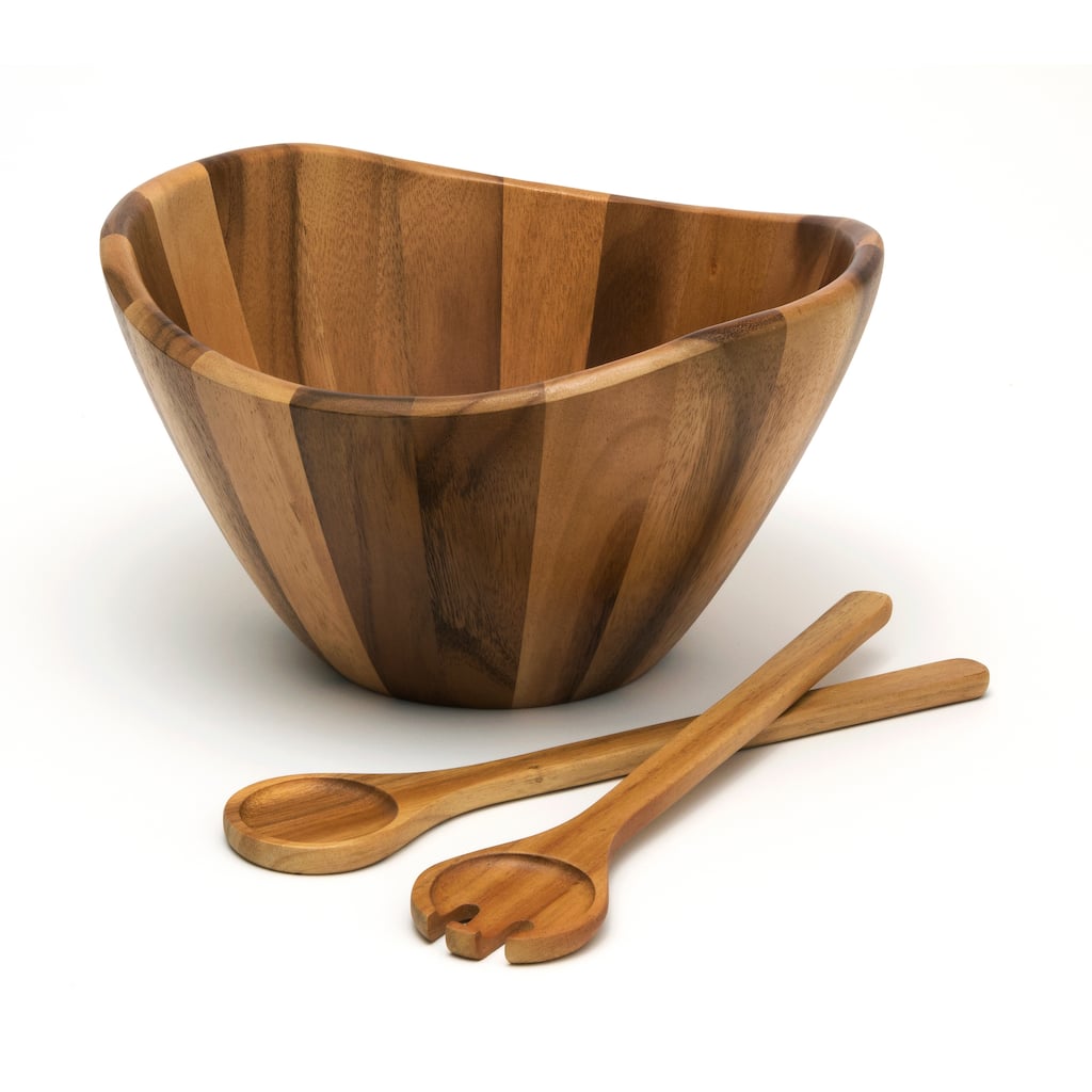 Acacia Wave Bowl, Large with Servers