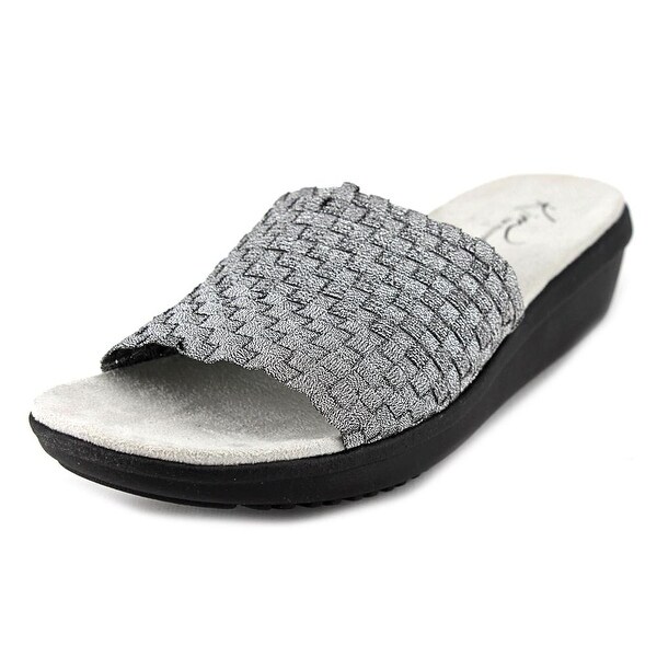 Kim Rogers Finley Women Open Toe Canvas Wedge Sandal
