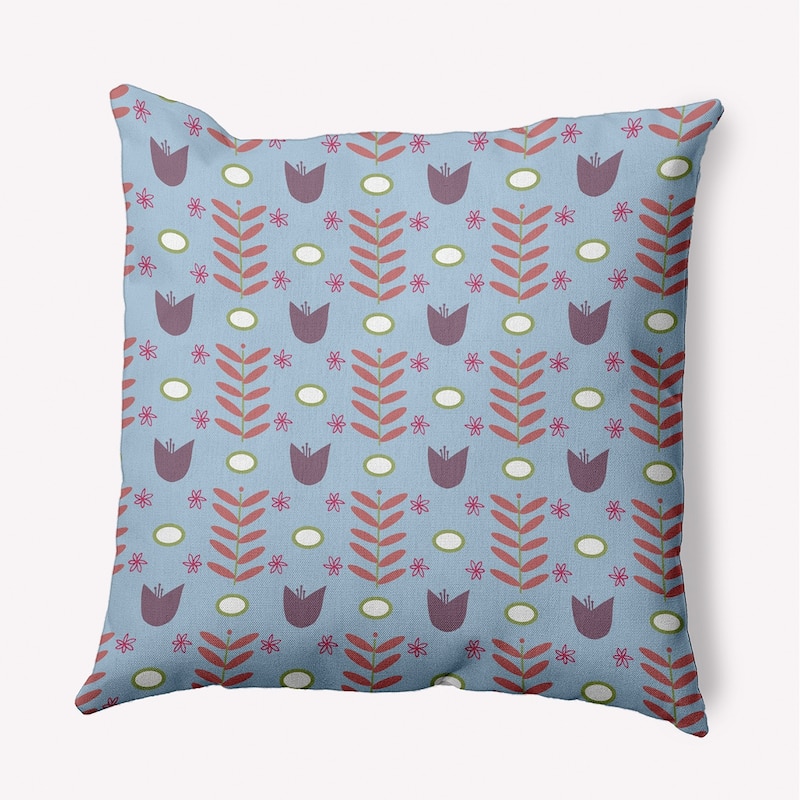 Spring Garden Polyester Indoor/Outdoor Pillow - Lighter than Air Blue - 20" x 20"