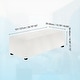 preview thumbnail 12 of 55, Stretch Foot Stool Cover Rectangular Square Foot Stool Slipcover White - 39.76"-50"