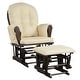 preview thumbnail 6 of 5, Wood Baby Rocker Nursery Furniture Glider and Ottoman Cushion Set Beige