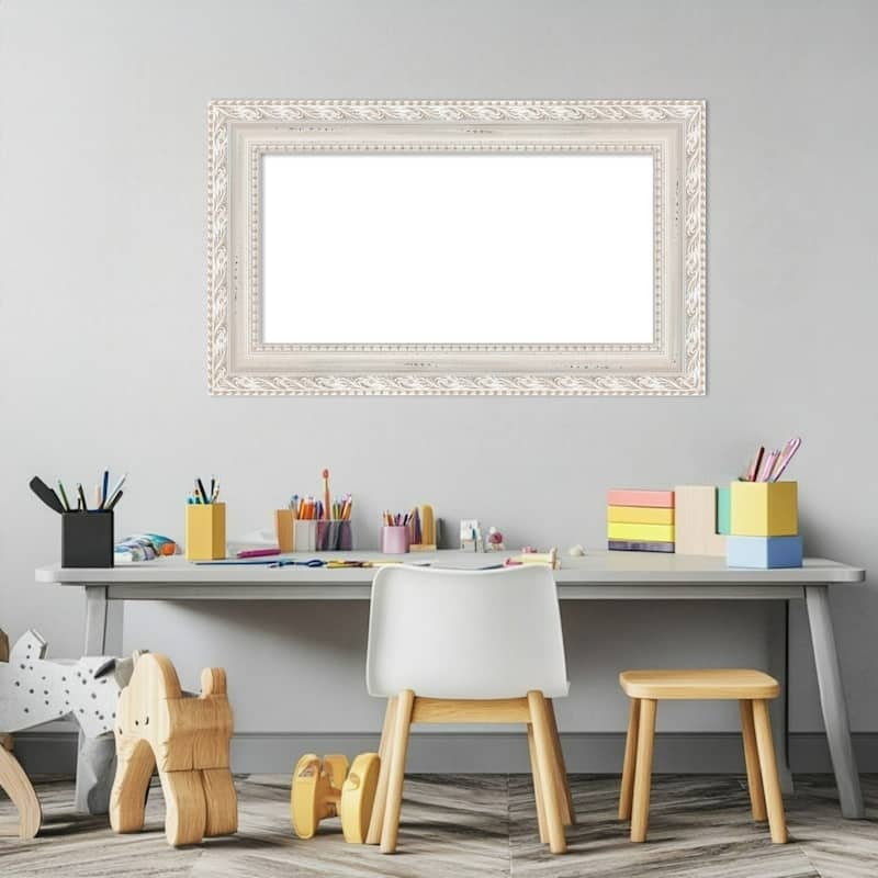 Amanti Art Opera Off White Framed Dry Erase Magnetic Board