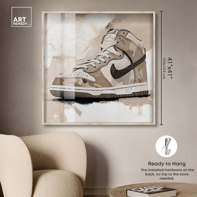 Light Tans Sneaker Shadowbox by Art Remedy