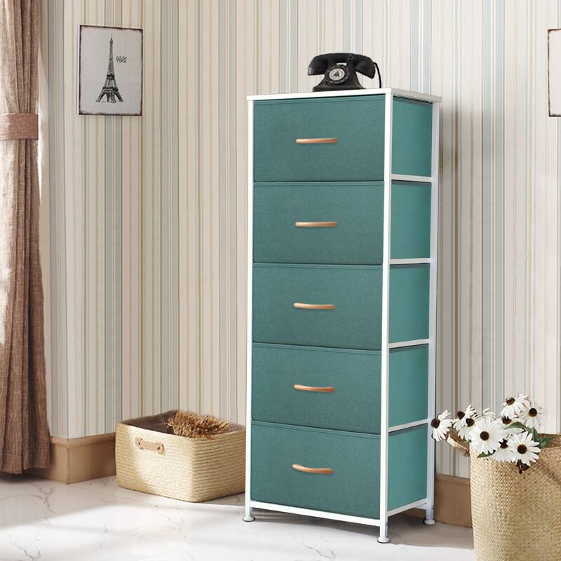 VredHom 5 Drawers Vertical Dresser Storage Tower
